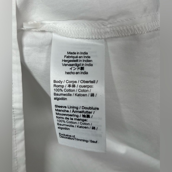 NWT J.CREW Size XXS, XL, XXL Smocked-neck top White - Picture 15 of 15